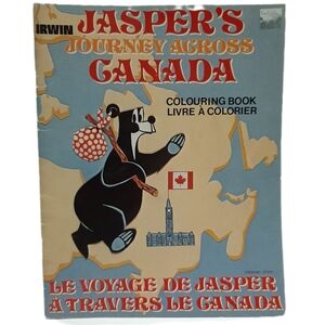 🍒 Vintage Jasper's Journey Across Canada Coloring Kids Book Irwin - Canadiana